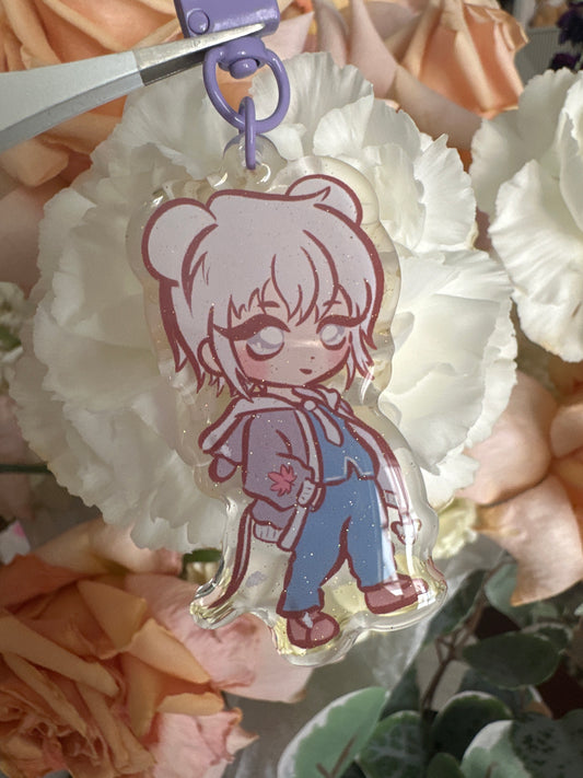 Yuki the Rat Sohma Double-Sided Glitter Keychain