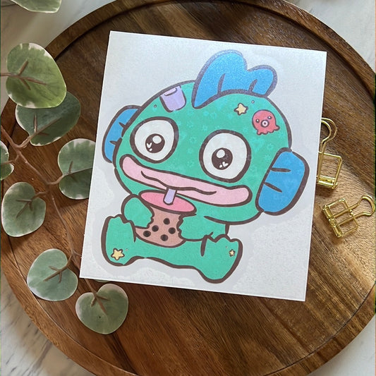 Hangyo Boba Buddy Holographic Heart Decal