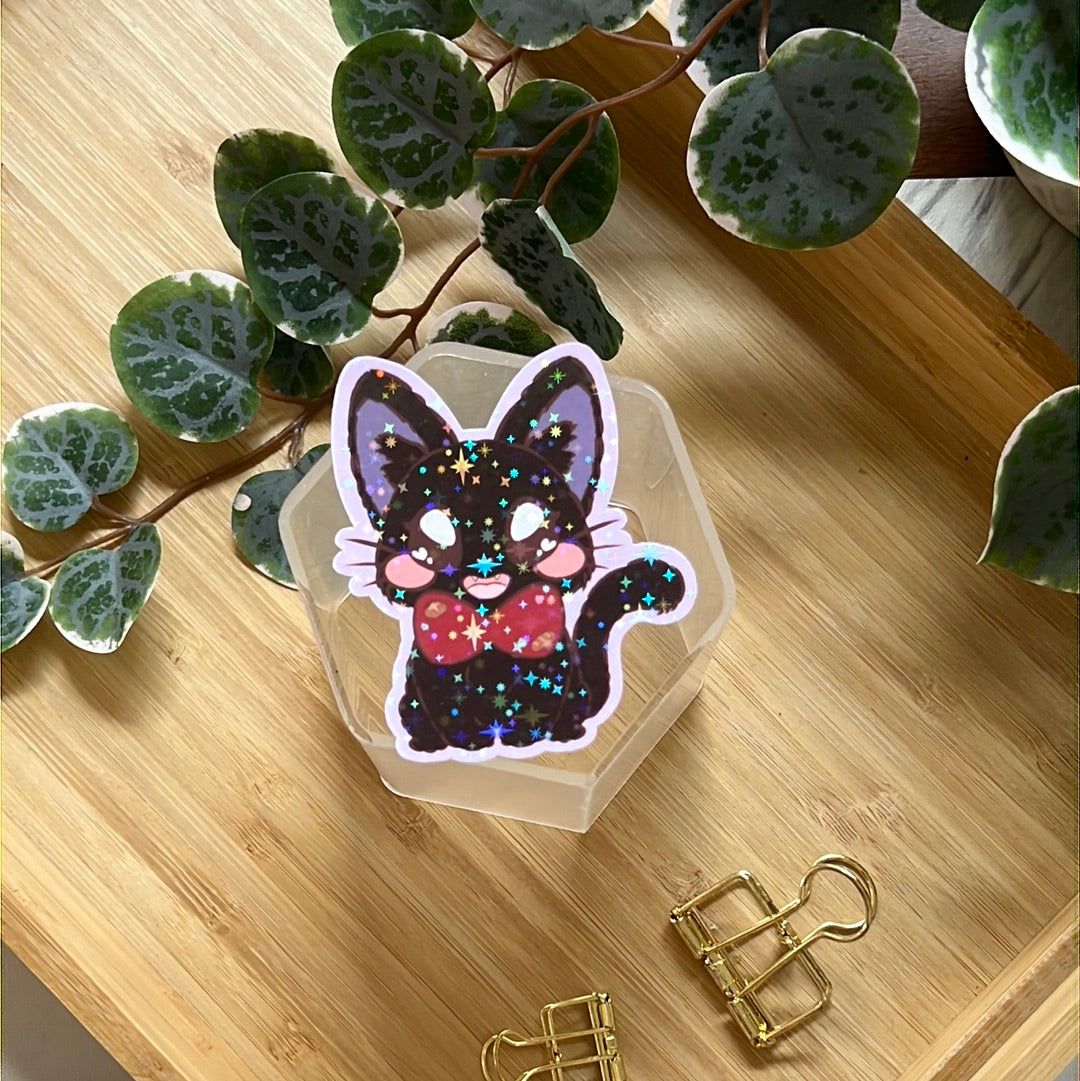 Kiki's Jiji Holographic Glitter Sticker
