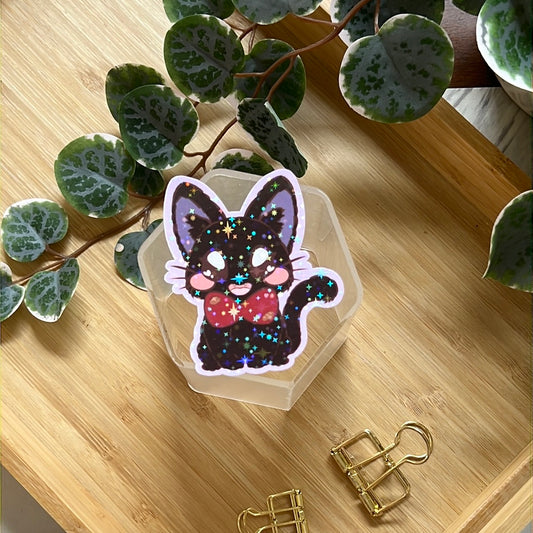 Kiki's Jiji Holographic Glitter Sticker