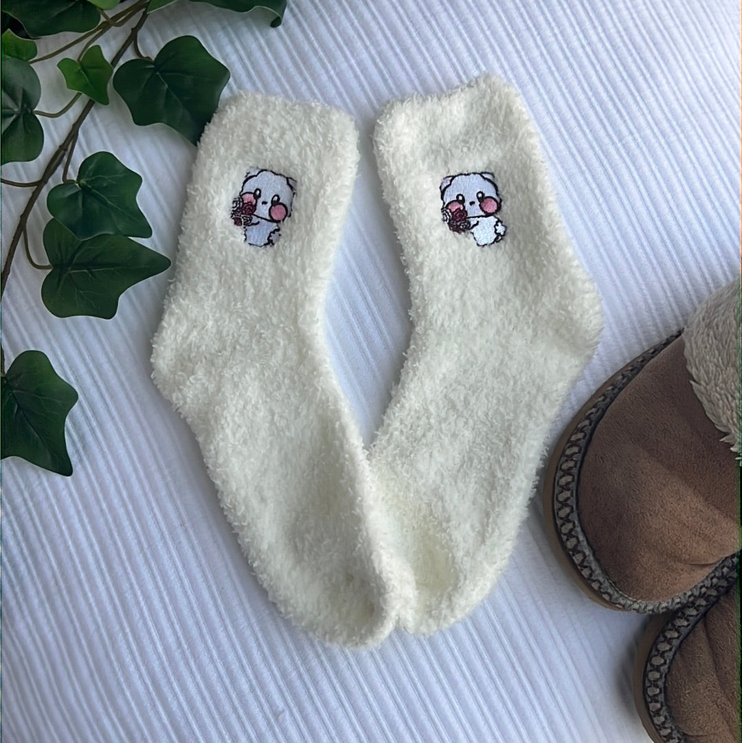 BT21 Flower Power RJ Fuzzy Sock