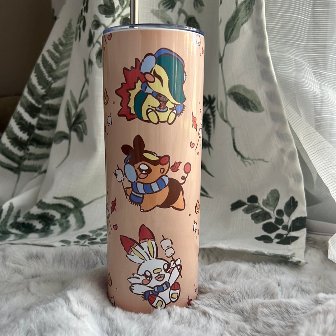 Fire Starters Pika Friends 20oz Stainless Steel Tumbler with Straw