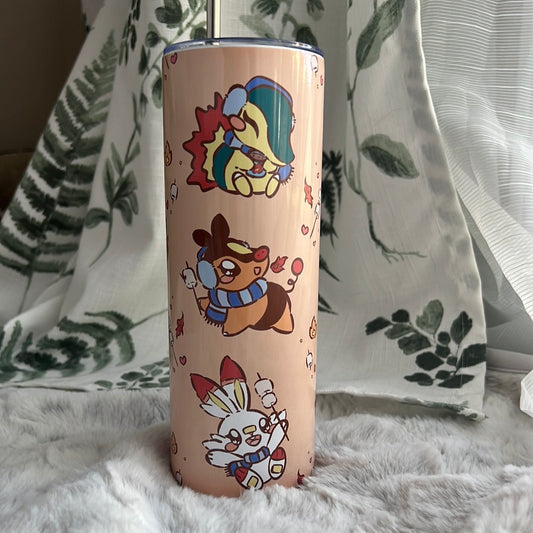 Fire Starters Pika Friends 20oz Stainless Steel Tumbler with Straw