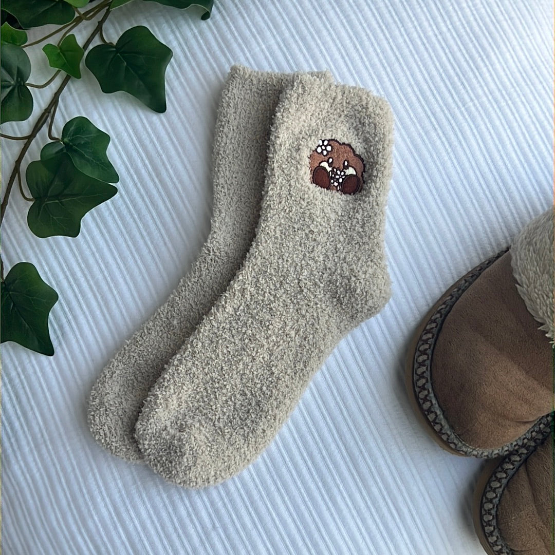BT21 Flower Power Shooky Fuzzy Sock