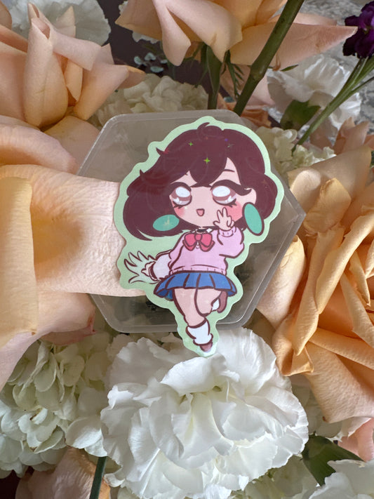 Miss Ayase Holographic Glitter Sticker