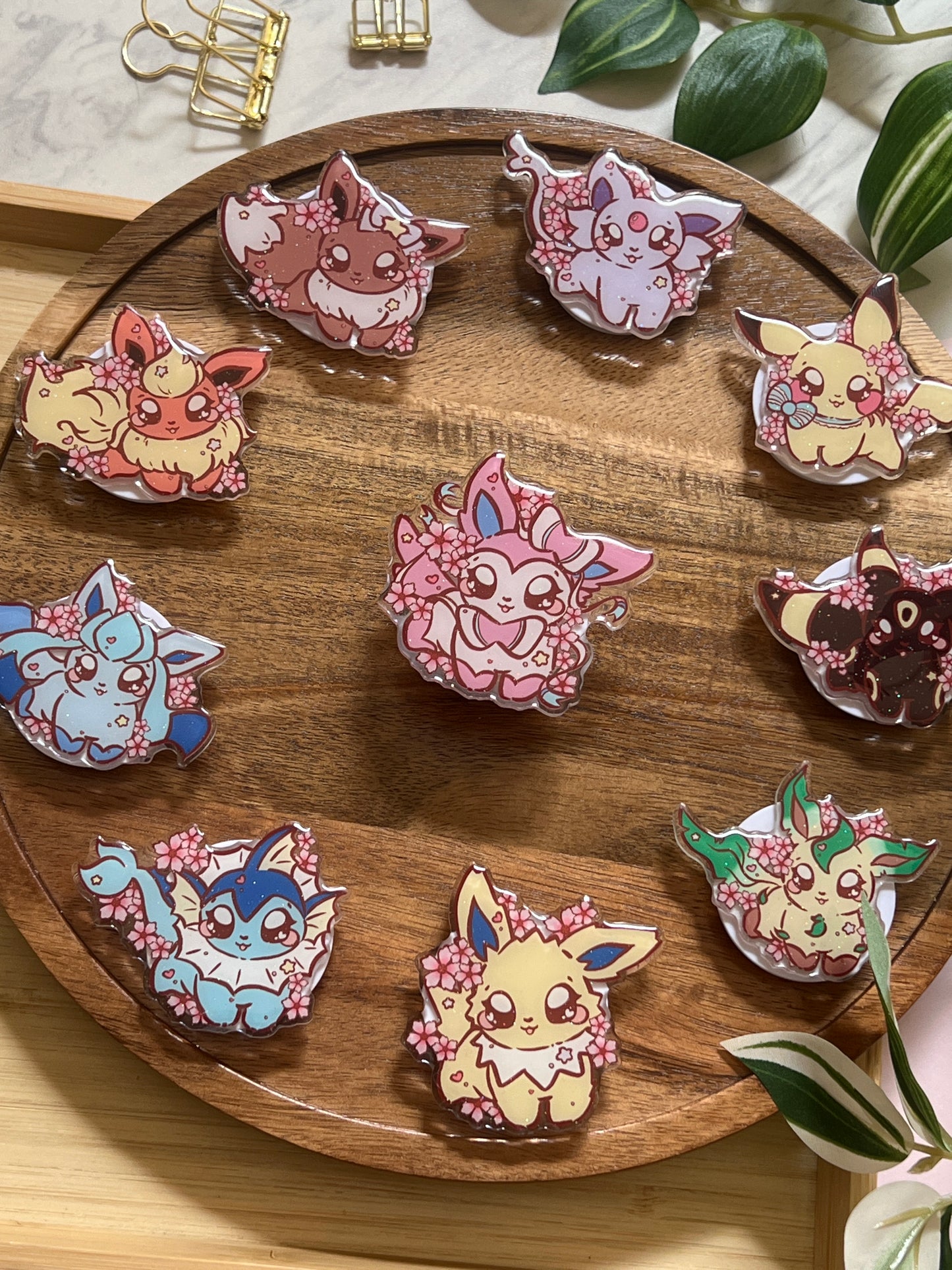 Cherry Blossom Elemental Evolutions Glitter Epoxy Acrylic Phone Grips