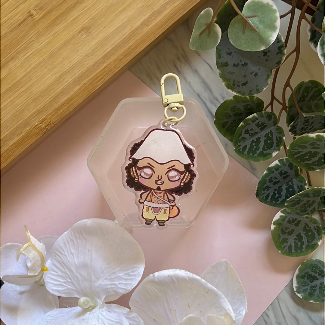 OP Pirates Time Skip Sniper Double-Sided Glitter Keychain