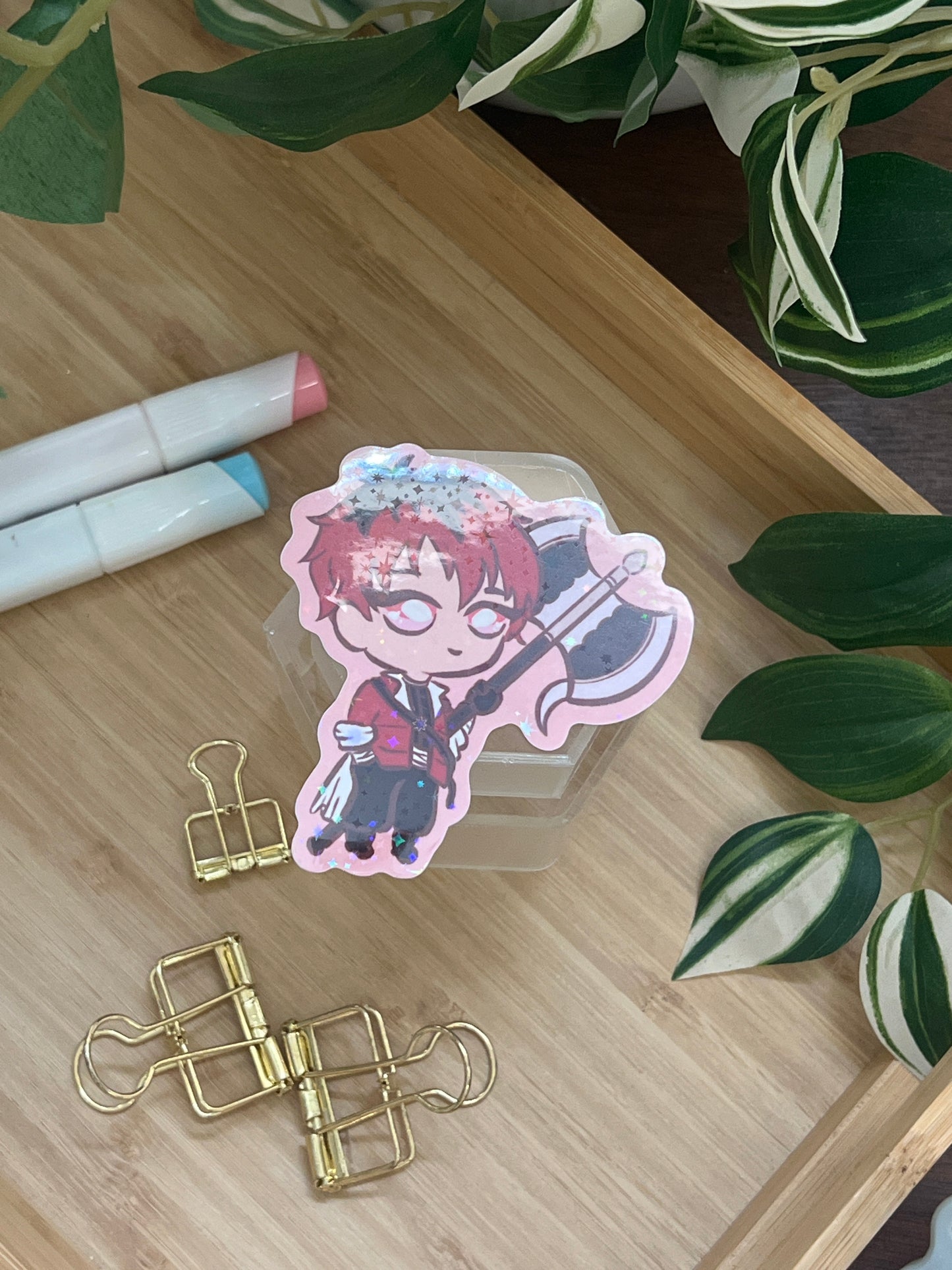 Hero's Journey Stark Holographic Glitter Sticker