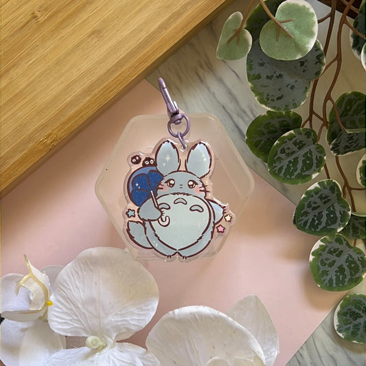 Studio Friends Neighborly Ototoro Double-Sided Glitter Keychain