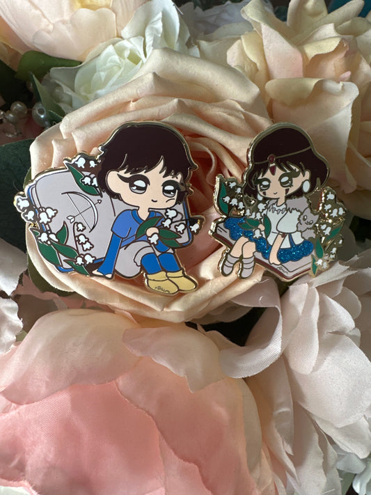 Ashitaka & Mononoke Love Story Enamel Pin