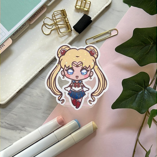 Pretty Moon Guardian Holographic Glitter Sticker