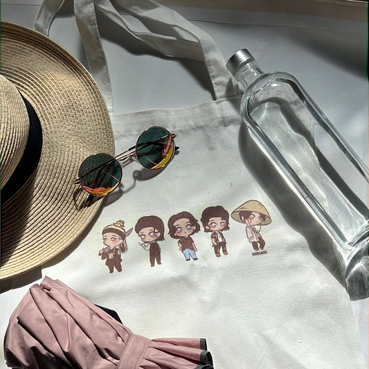 Agust D Daechwita Haegeum White Canvas Tote Bag