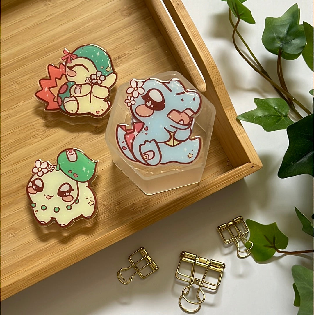 Pika Friends Johto Region Glitter Epoxy Acrylic Phone Grips