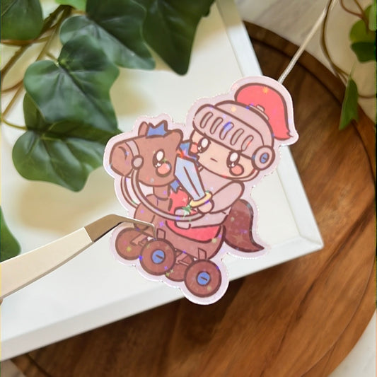 Maple Story Toy Trojan Holographic Glitter Sticker