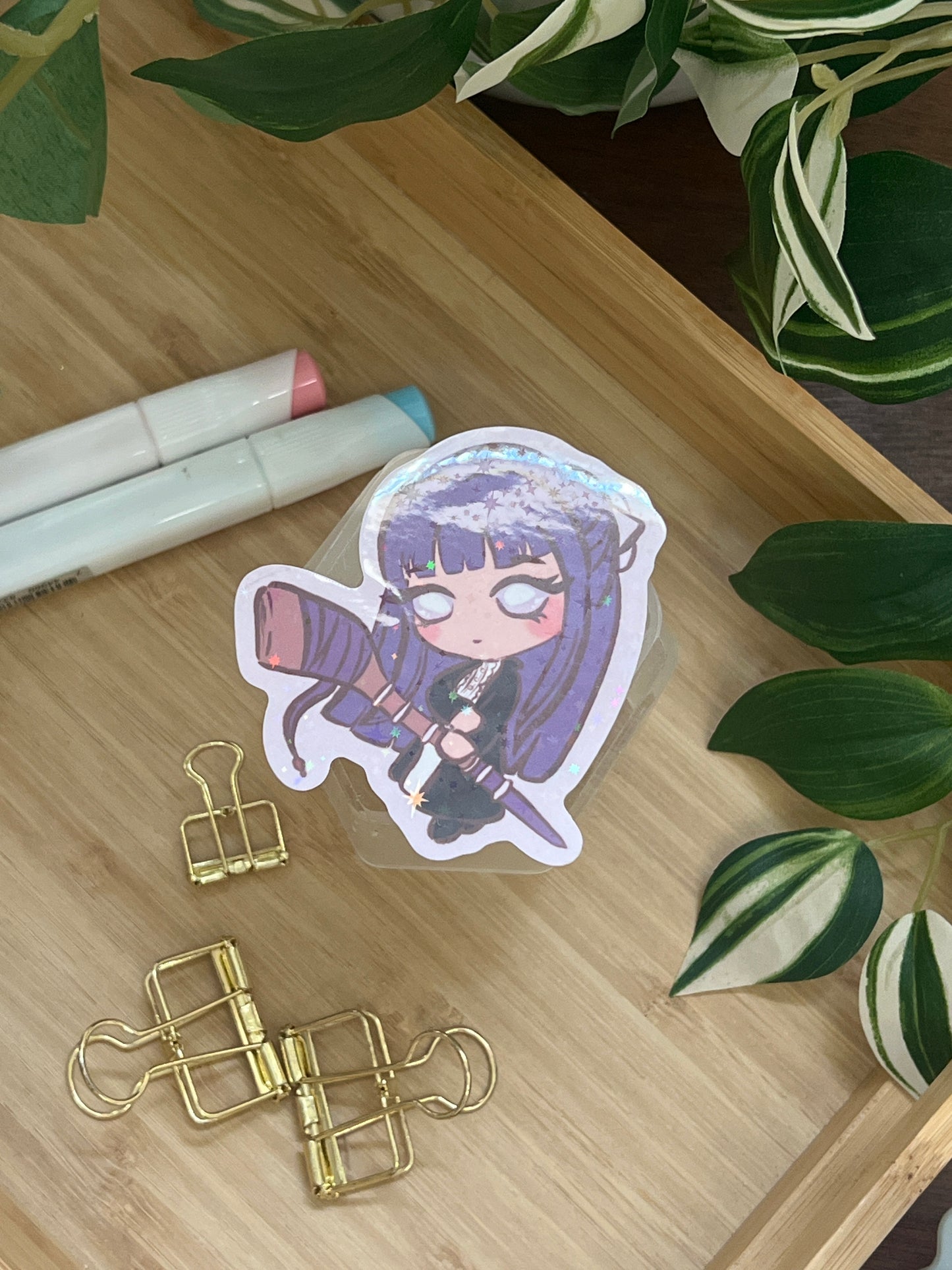 Hero's Journey Fern Holographic Glitter Sticker
