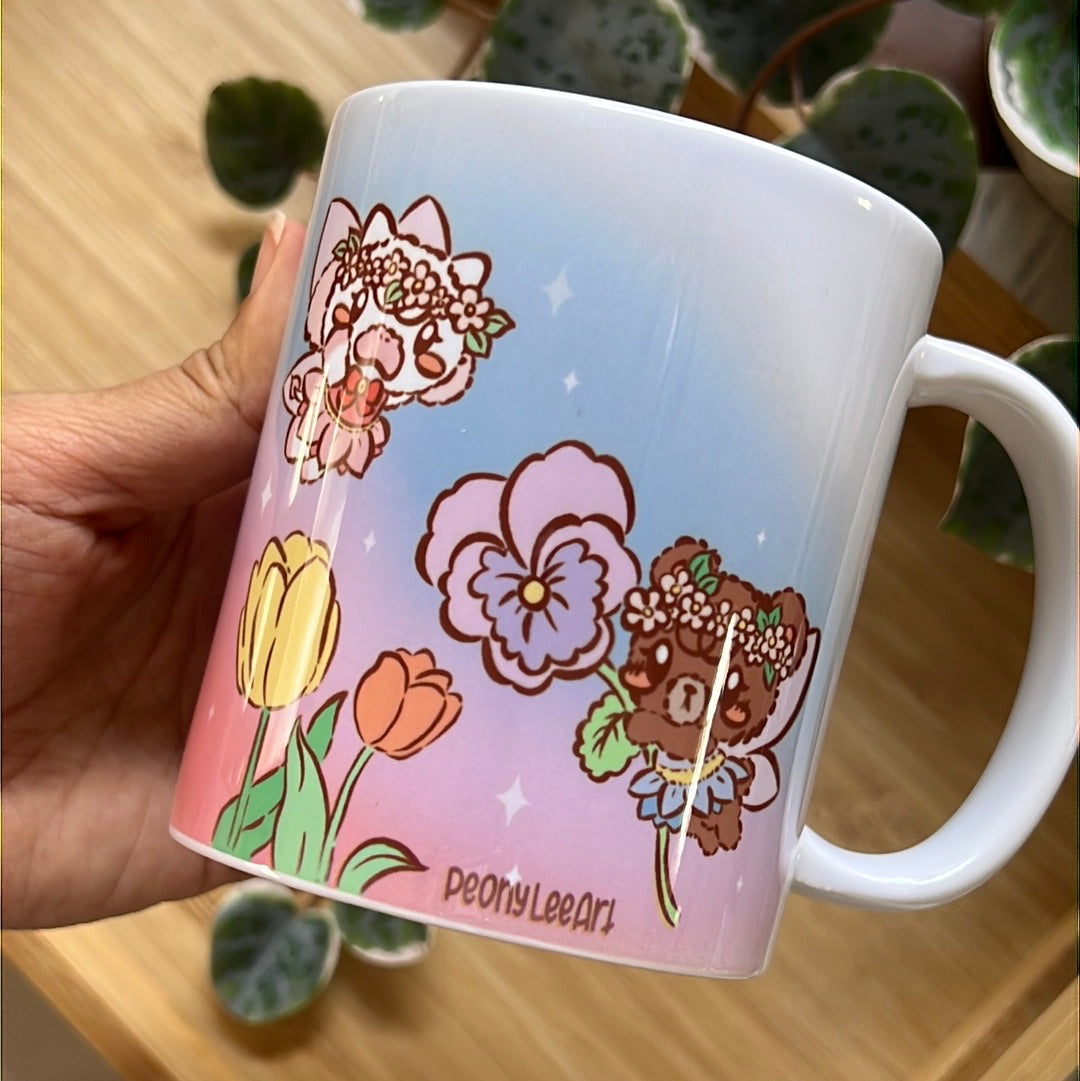 Panko & Latte "Flower Fairies" 11oz Ceramic Mug