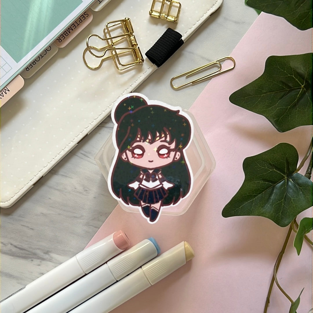 Pretty Pluto Guardian Holographic Glitter Sticker