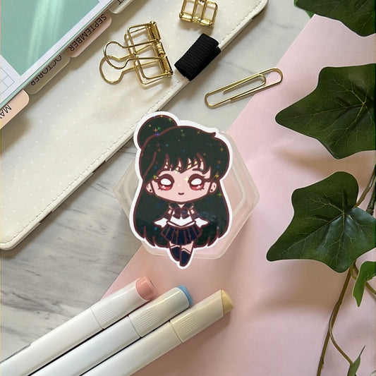 Pretty Pluto Guardian Holographic Glitter Sticker