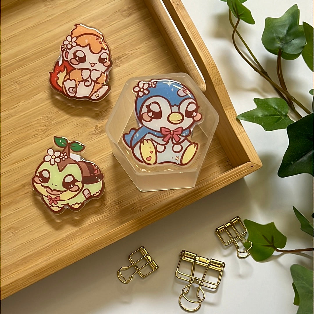Pika Friends Sinnoh Region Glitter Epoxy Acrylic Phone Grips