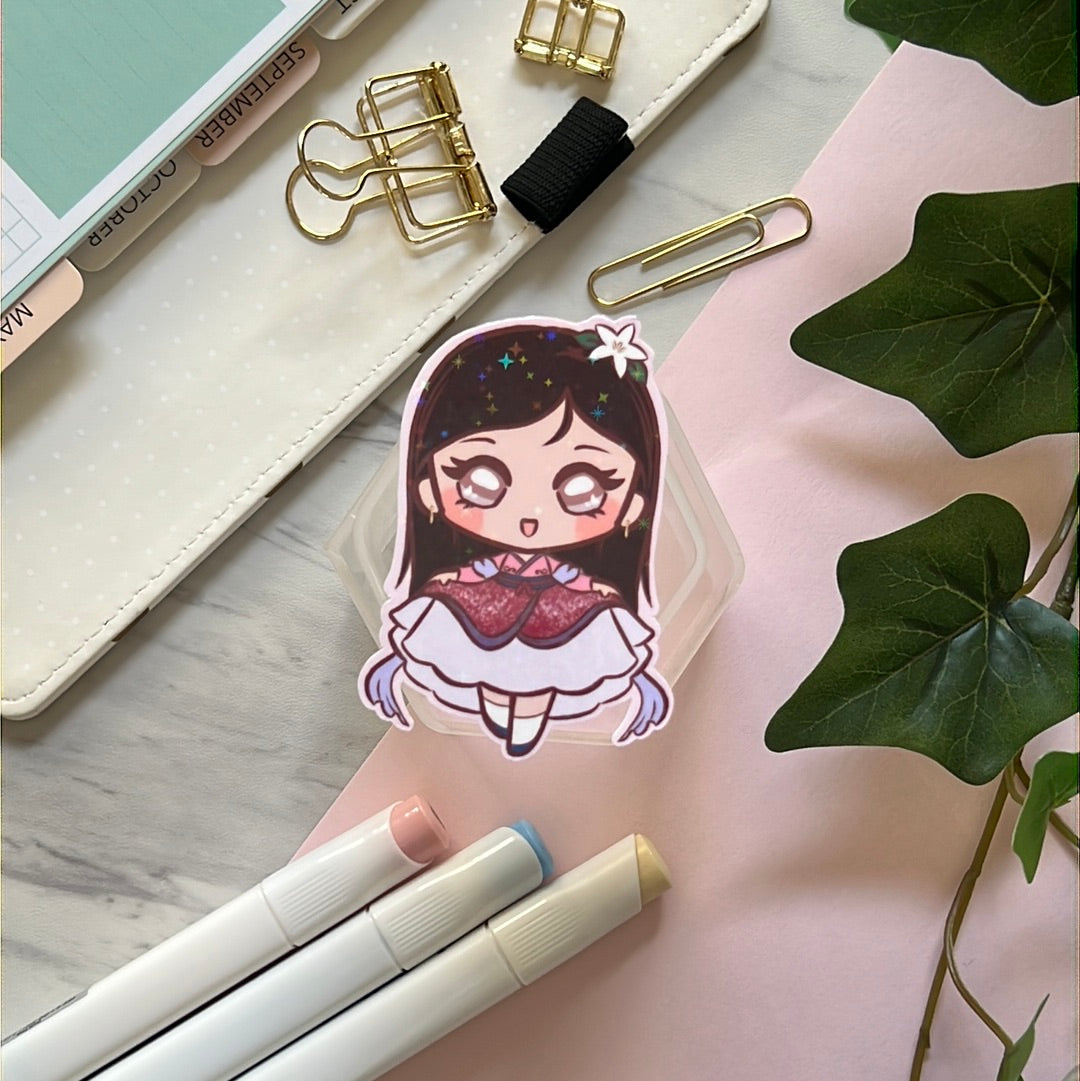 Warrior Princess Holographic Glitter Sticker