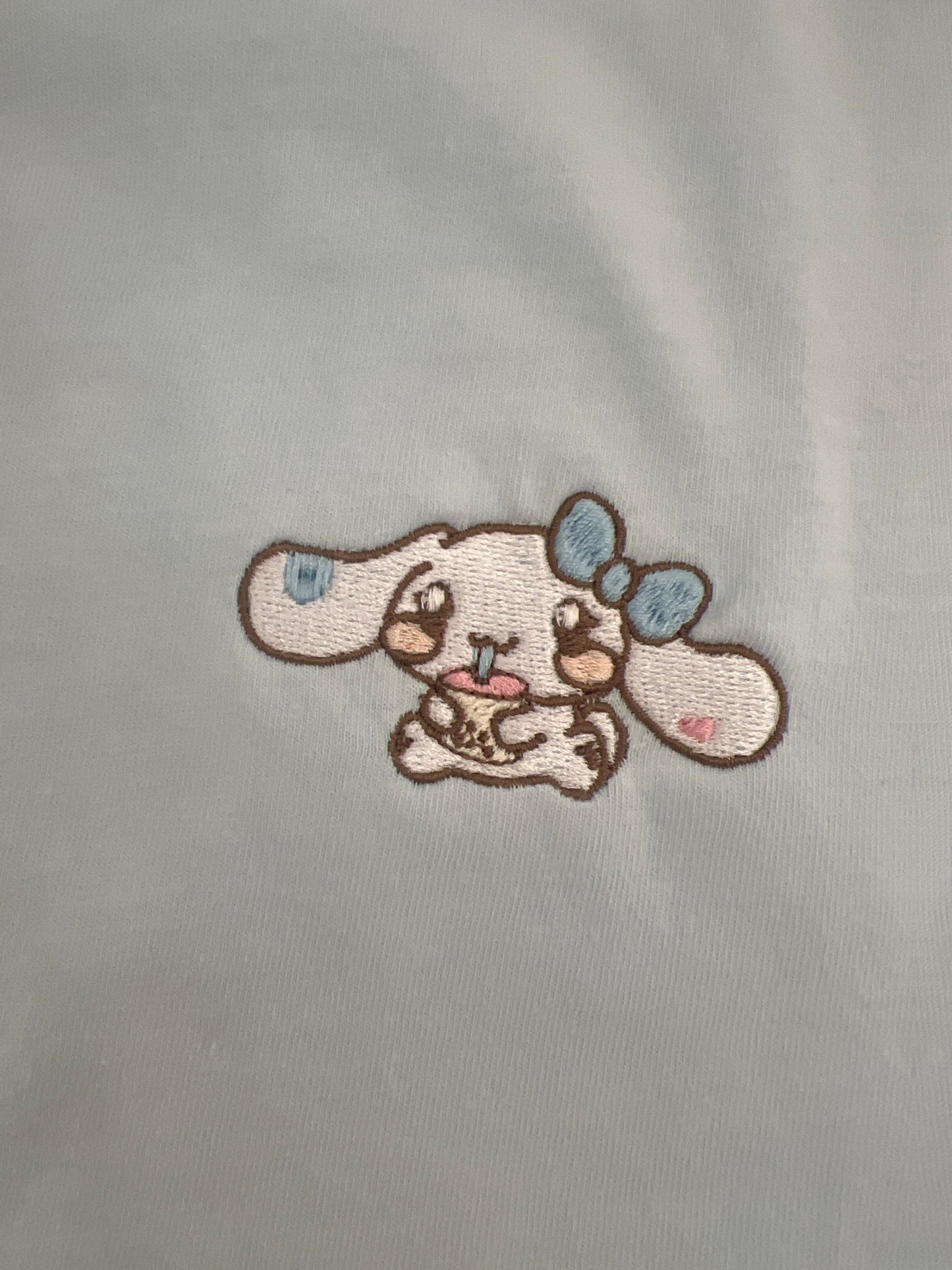 Cinna Roll Boba Embroidered T-Shirt