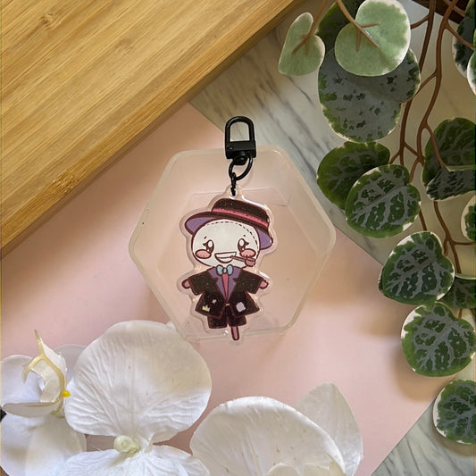 Studio Friends Turnip Head Double-Sided Glitter Keychain