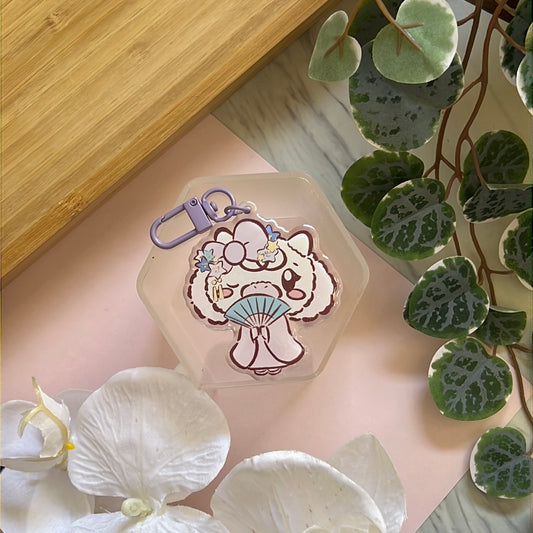 Panko Summer Festival Yukata Double-Sided Glitter Keychain