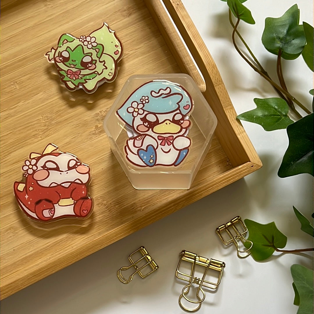 Pika Friends Paldea Region Glitter Epoxy Acrylic Phone Grips