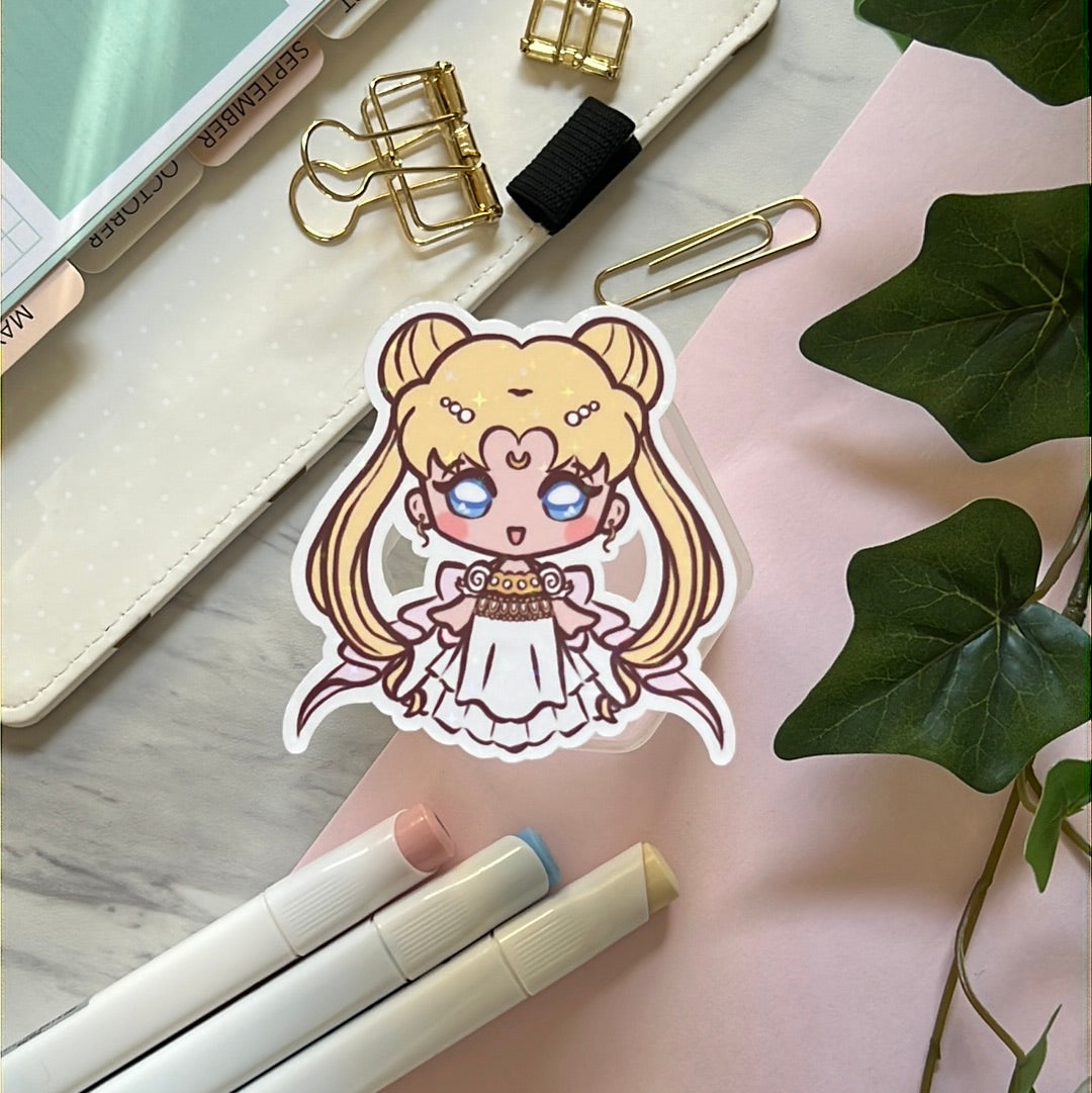 Pretty Guardian Princess Serenity Holographic Glitter Sticker