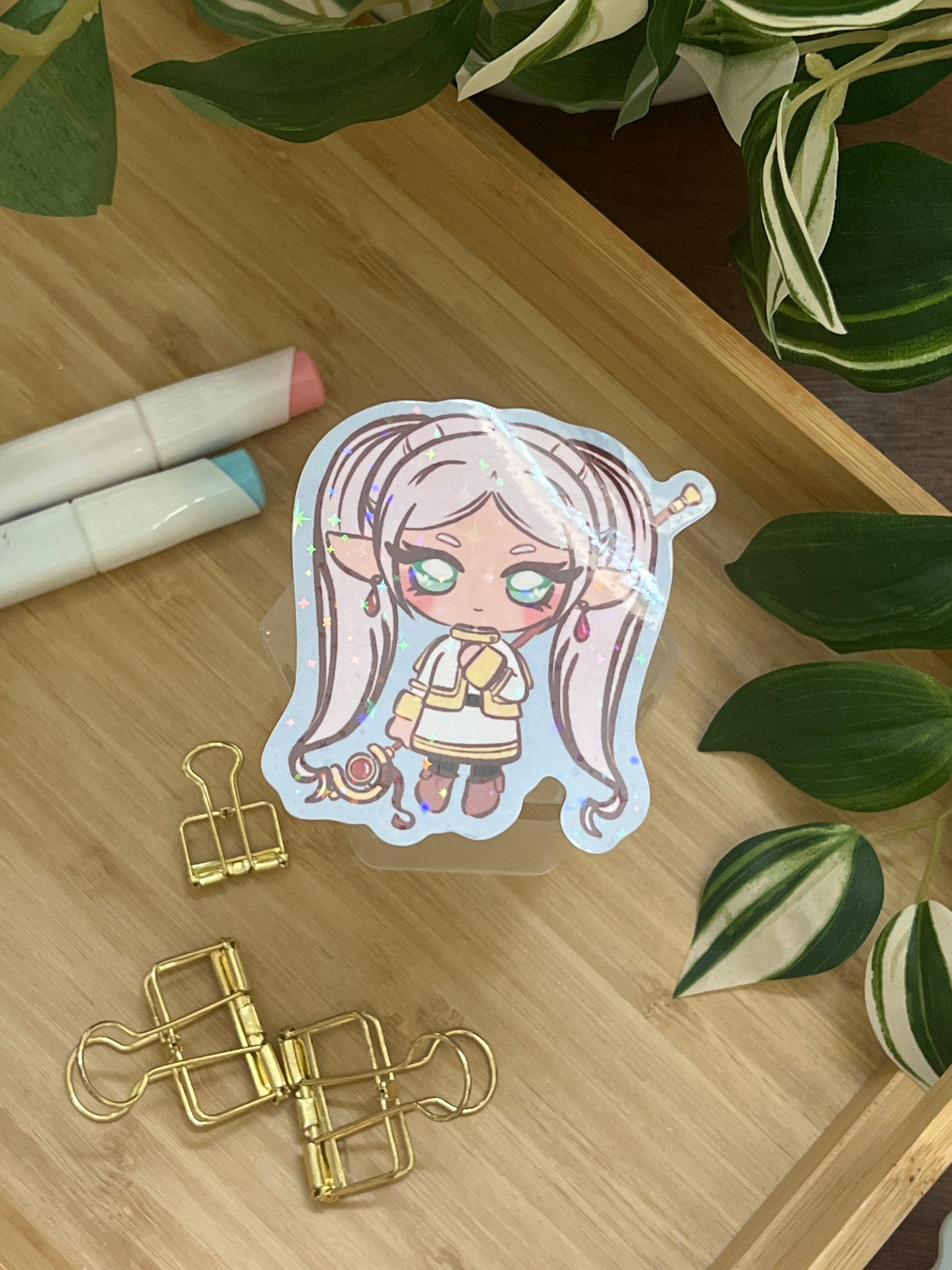 Hero's Journey Frieren Holographic Glitter Sticker