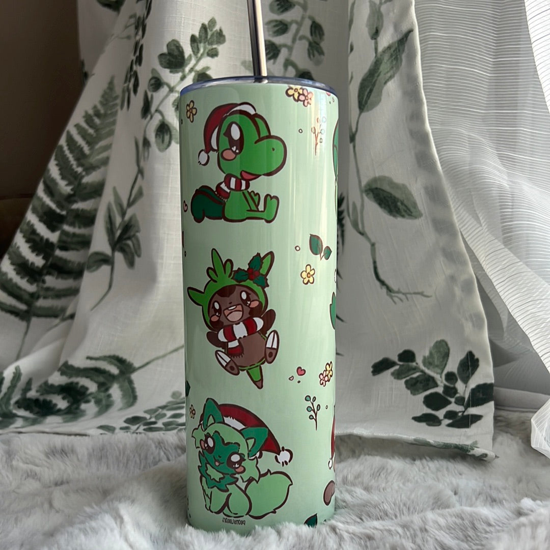 Grass Starters Pika Friends 20oz Stainless Steel Tumbler with Straw