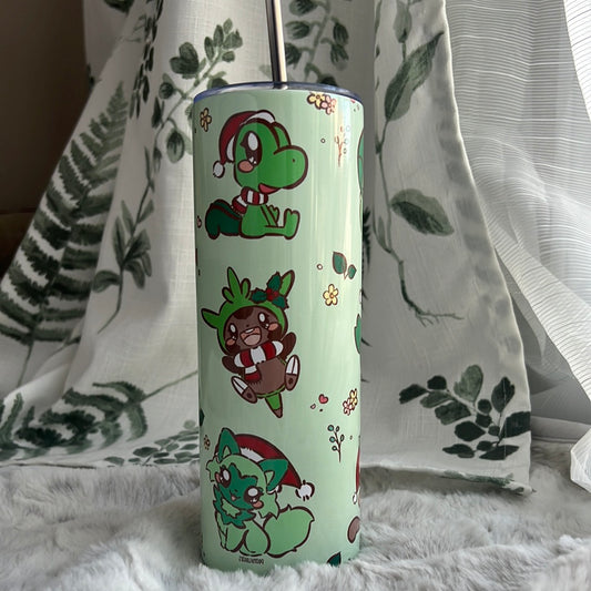 Grass Starters Pika Friends 20oz Stainless Steel Tumbler with Straw