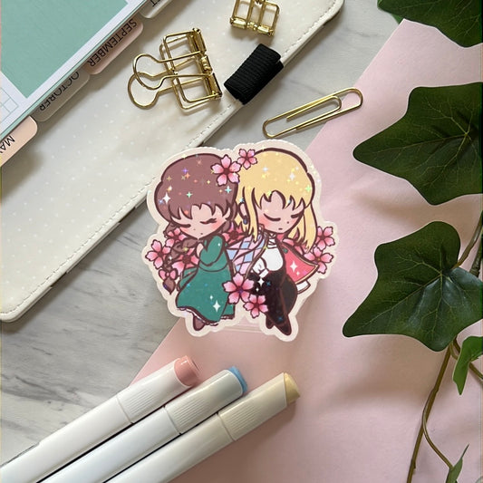 The Wizard & The Hat Maker Holographic Glitter Sticker