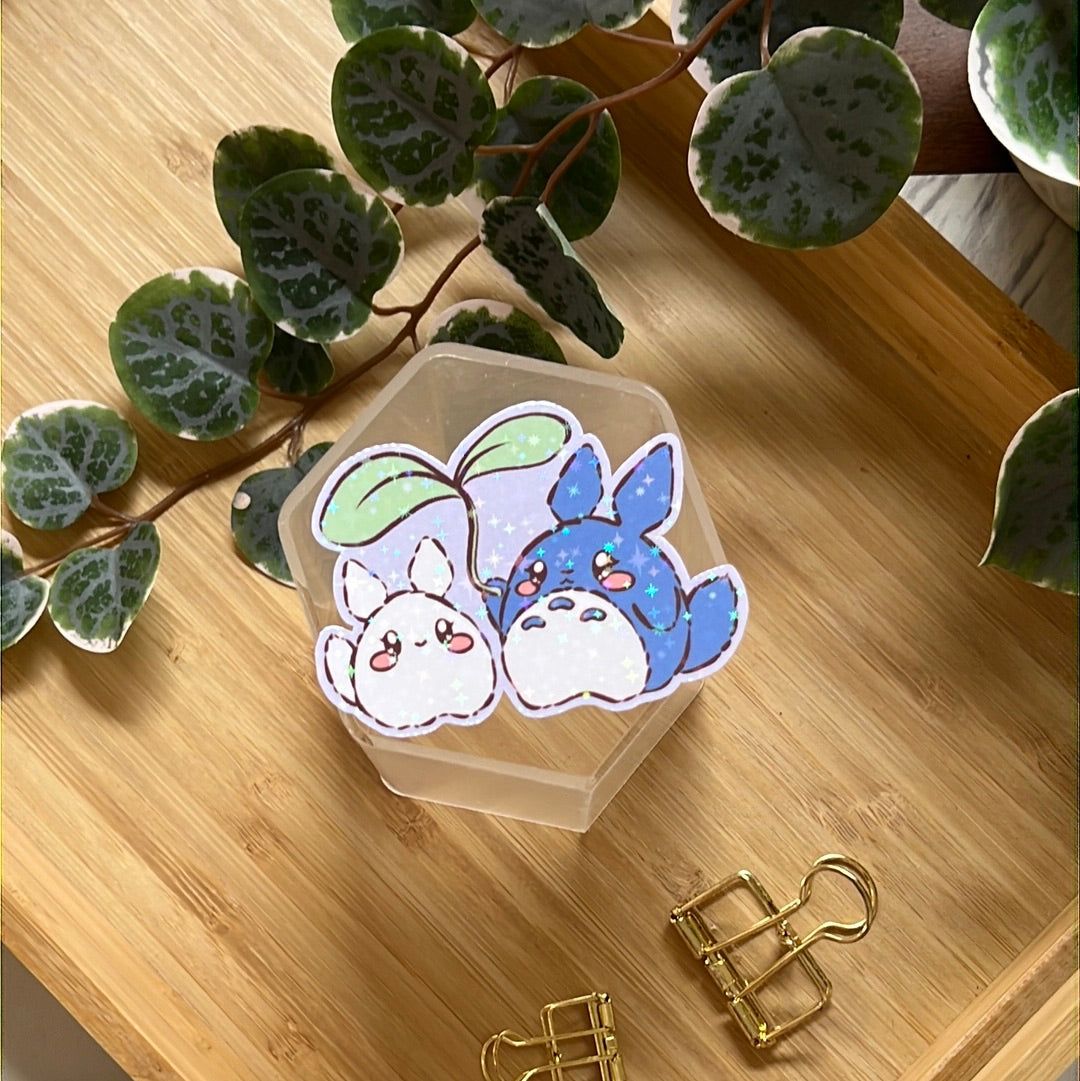 Mini Toto Spirits Holographic Glitter Sticker