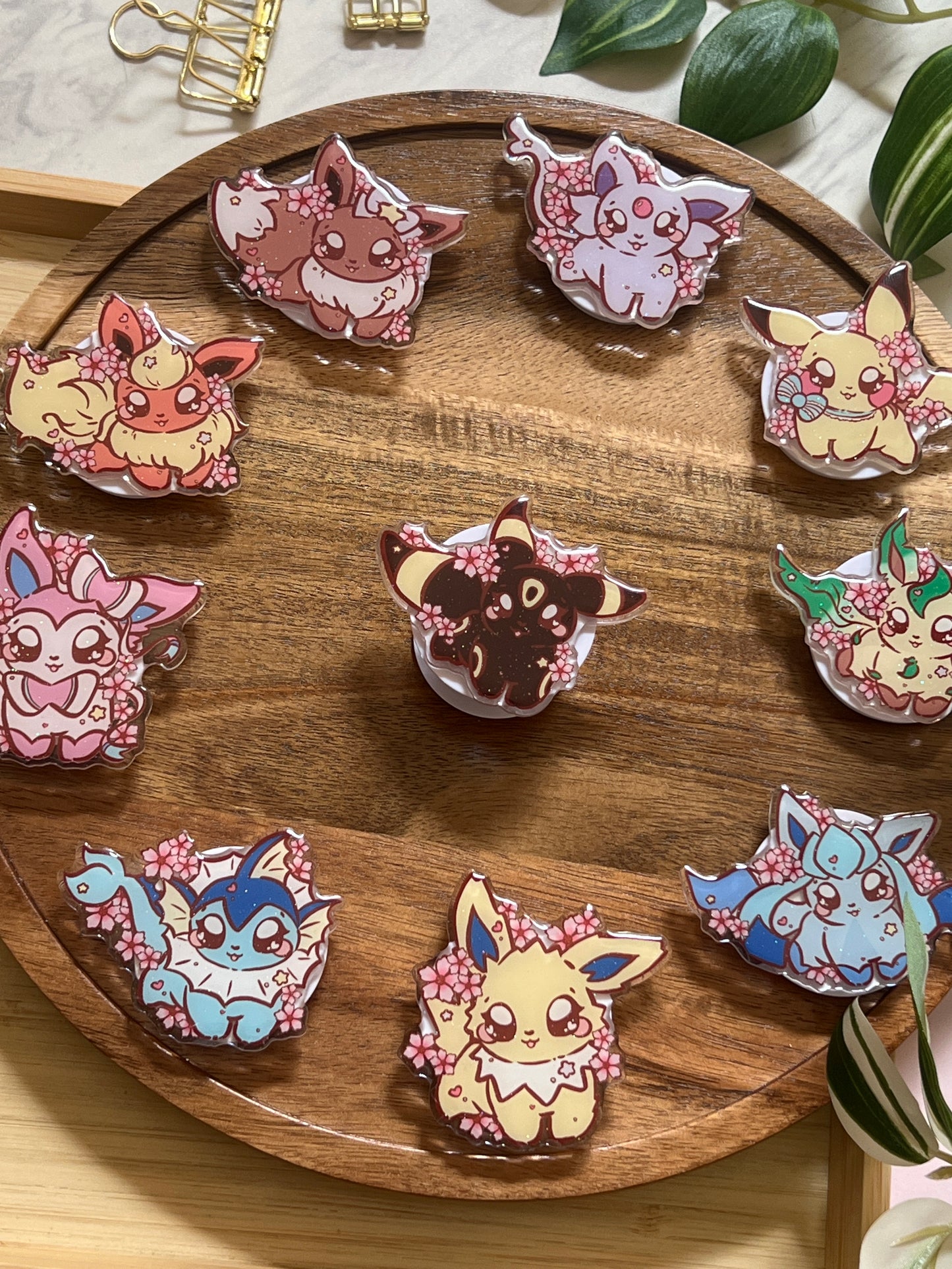 Cherry Blossom Elemental Evolutions Glitter Epoxy Acrylic Phone Grips