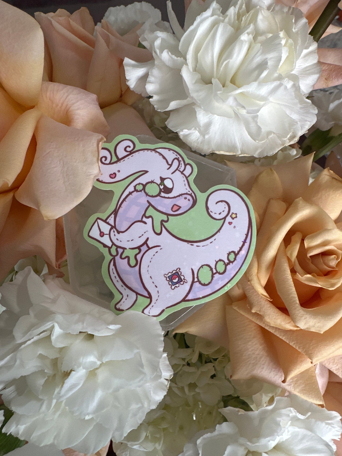 Poke Mail Holographic Glitter Sticker