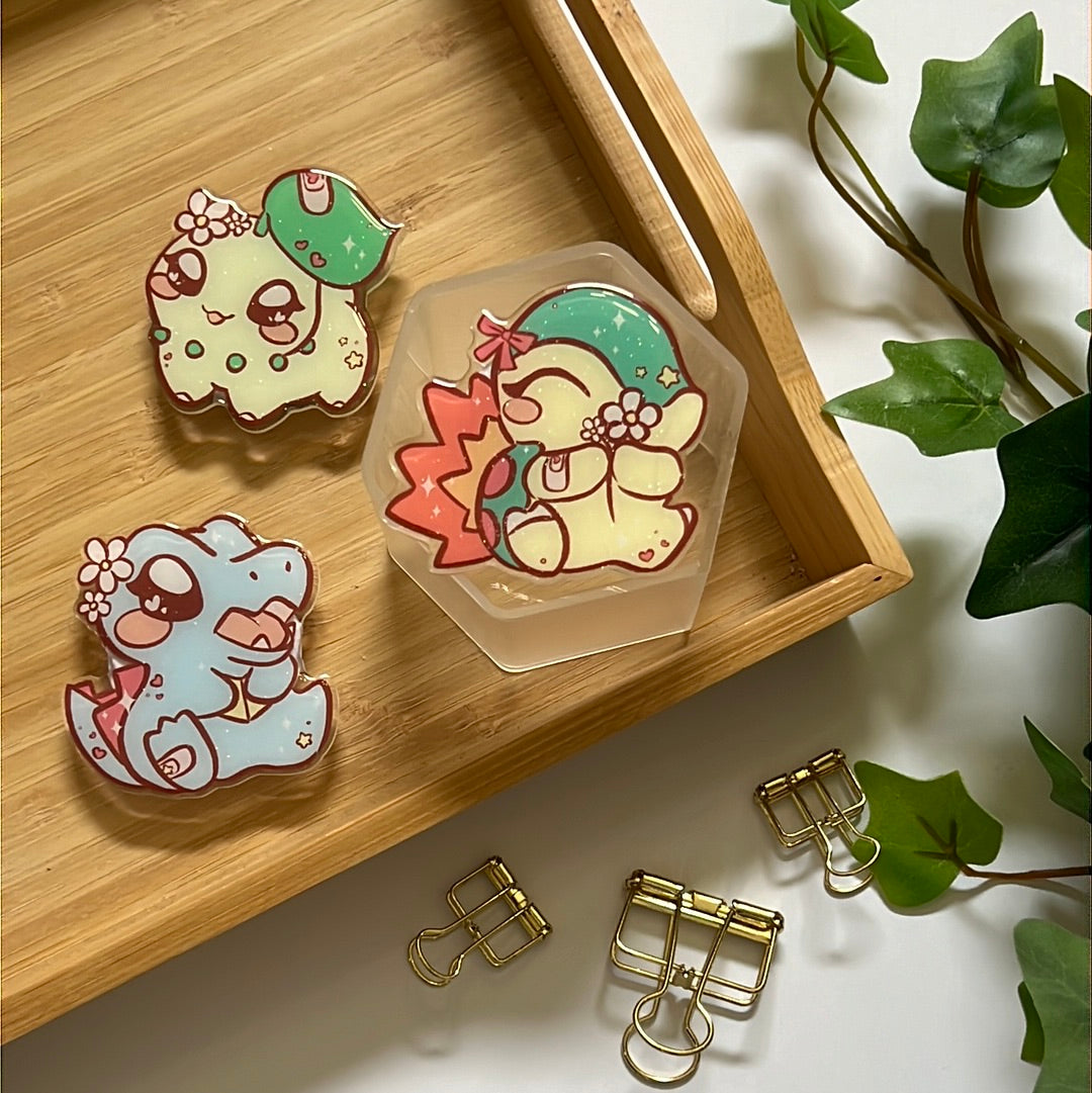 Pika Friends Johto Region Glitter Epoxy Acrylic Phone Grips