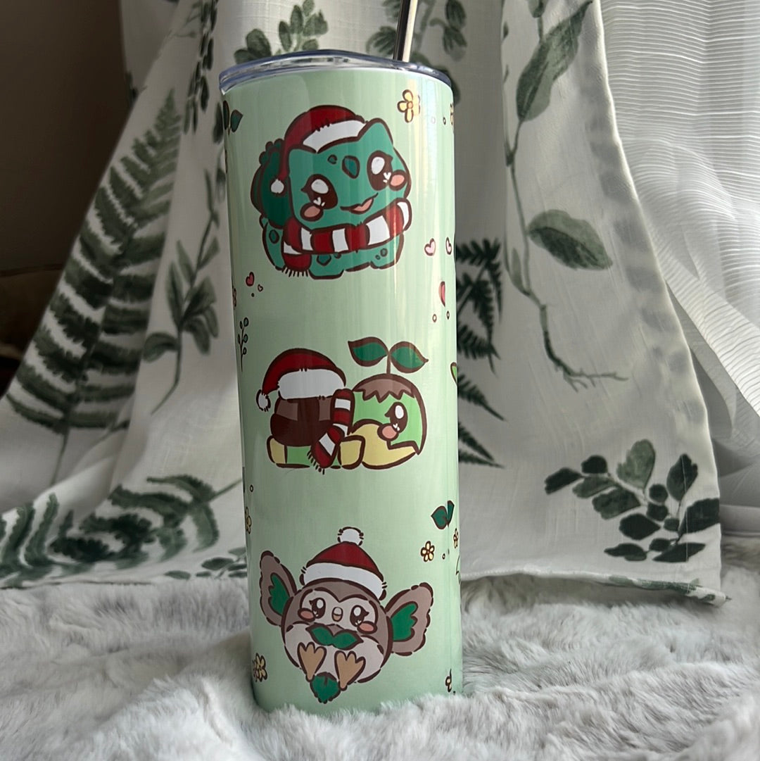 Grass Starters Pika Friends 20oz Stainless Steel Tumbler with Straw