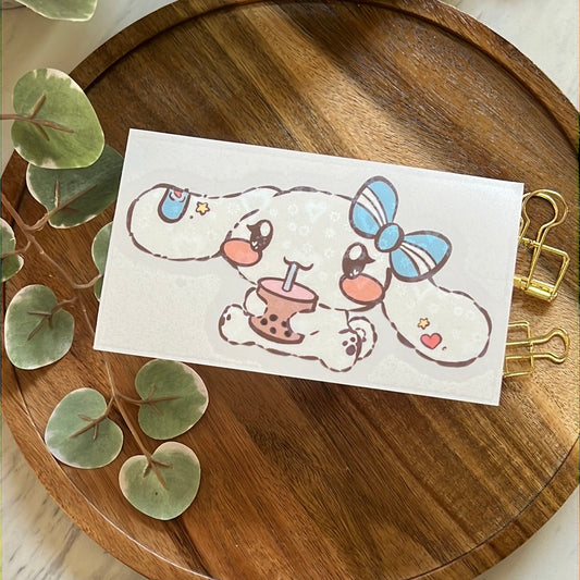 Cinna Roll Boba Buddy Holographic Heart Decal