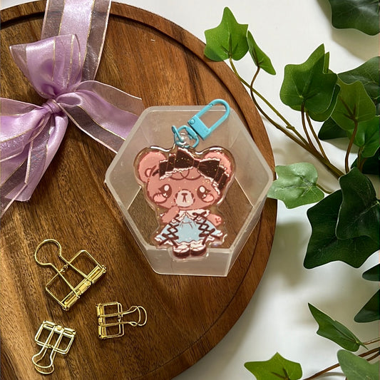 Lolita Latte Double-Sided Glitter Keychain