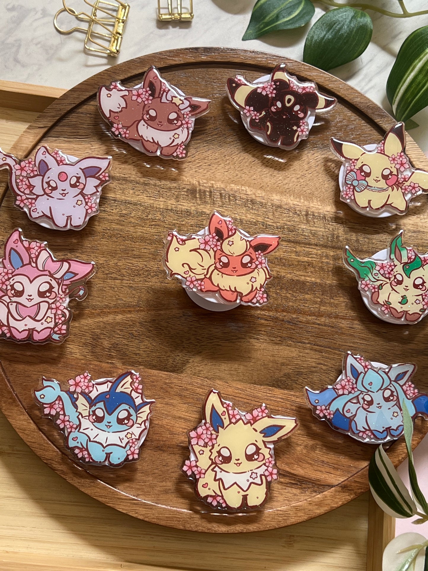 Cherry Blossom Elemental Evolutions Glitter Epoxy Acrylic Phone Grips