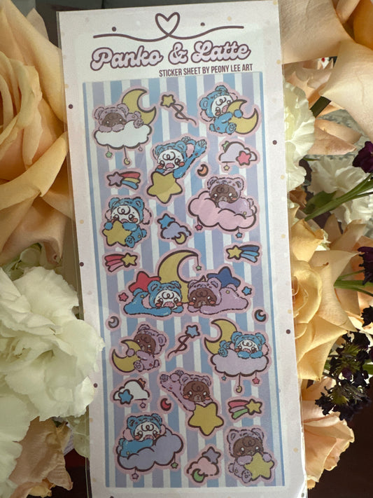 Panko & Latte Moonlit Dreams Holographic Glitter Sticker Sheet