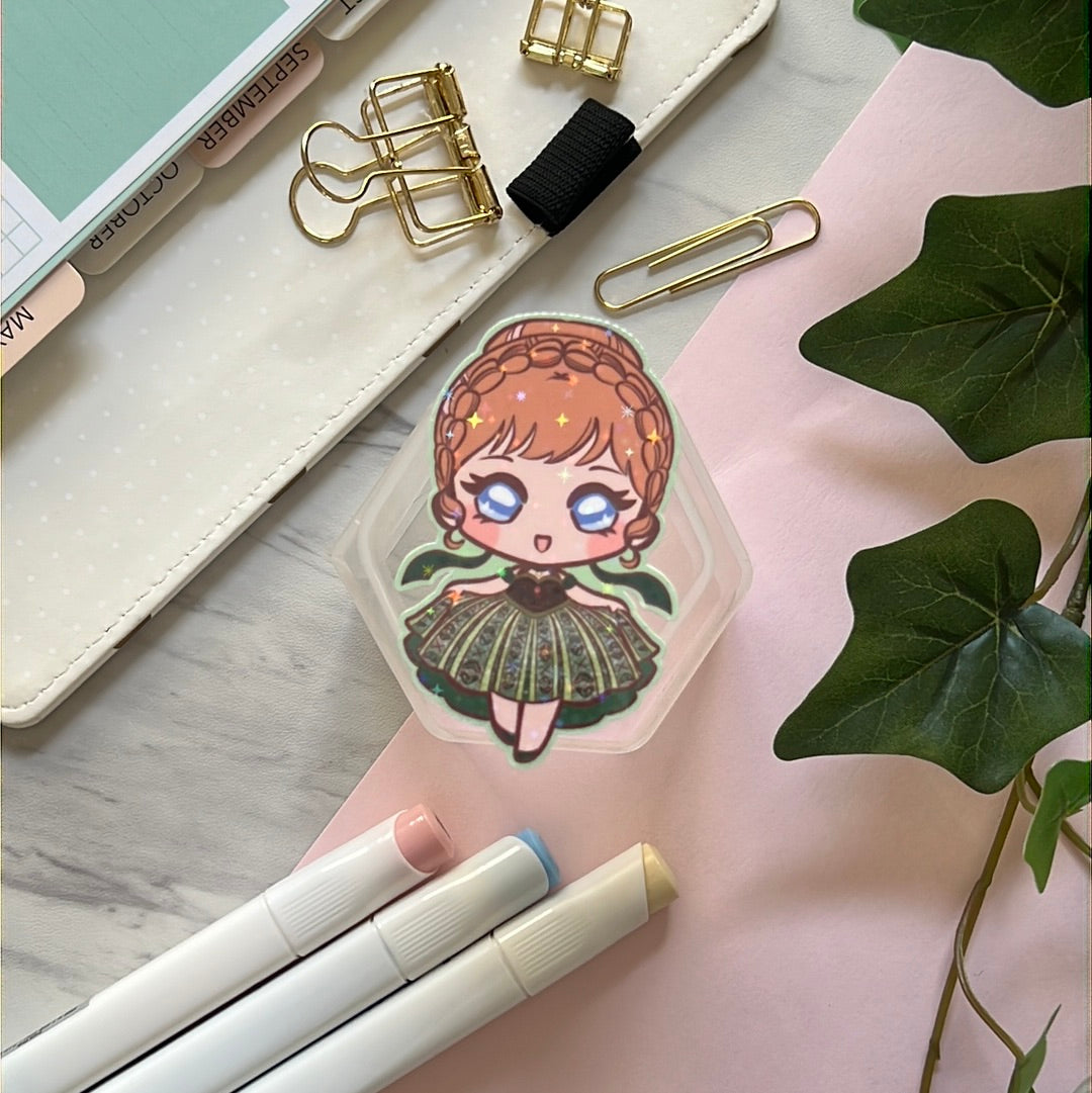 Coronation Princess Holographic Glitter Sticker