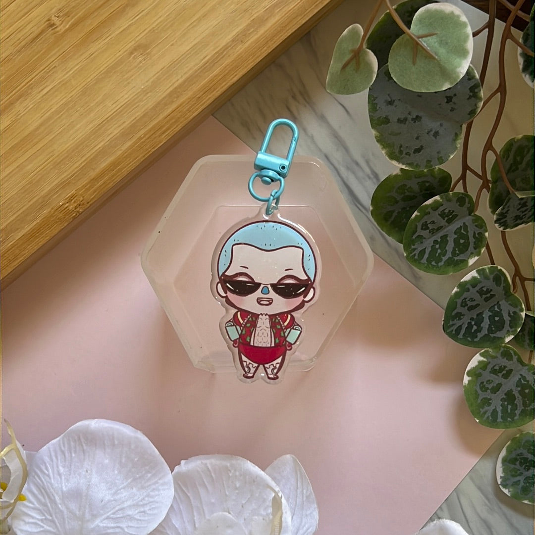 OP Pirates Time Skip Shipwright Double-Sided Glitter Keychain