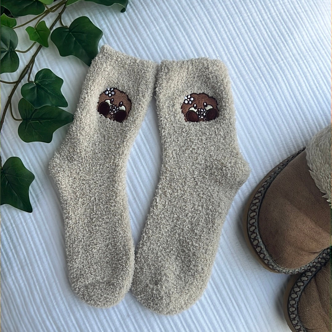 BT21 Flower Power Shooky Fuzzy Sock