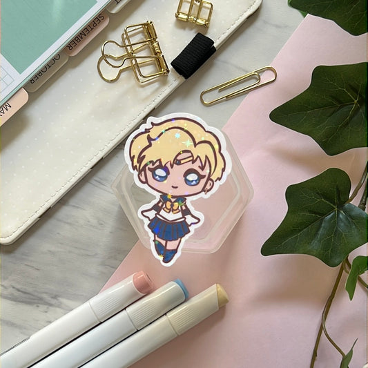 Pretty Uranus Guardian Holographic Glitter Sticker