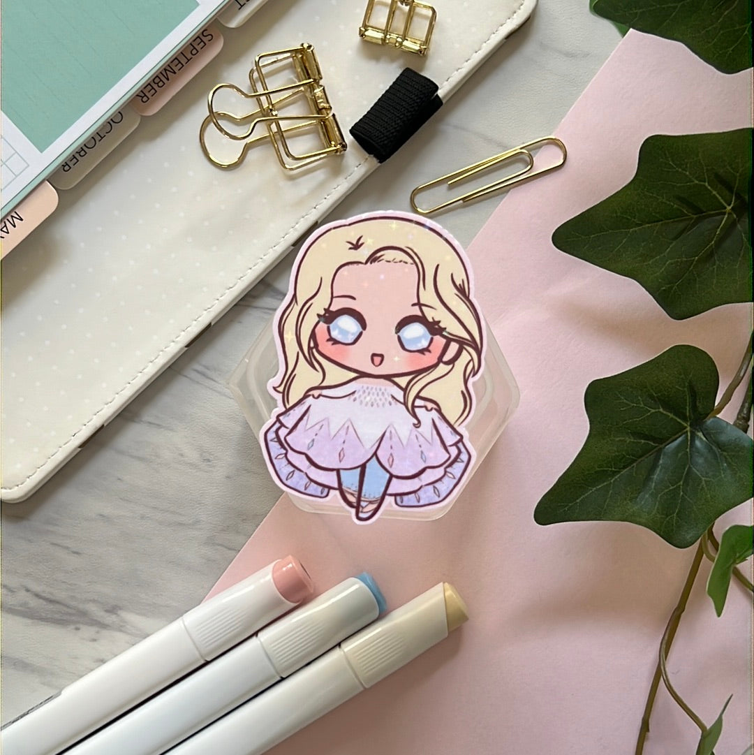 Ice Princess Holographic Glitter Sticker