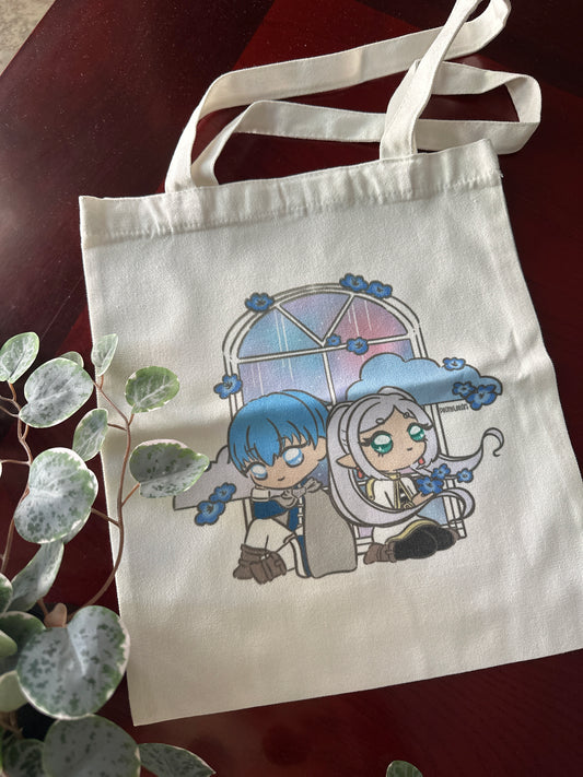 Frieren White Canvas Tote Bag
