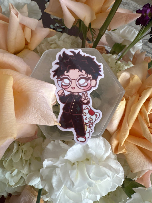 Okarun Holographic Glitter Sticker