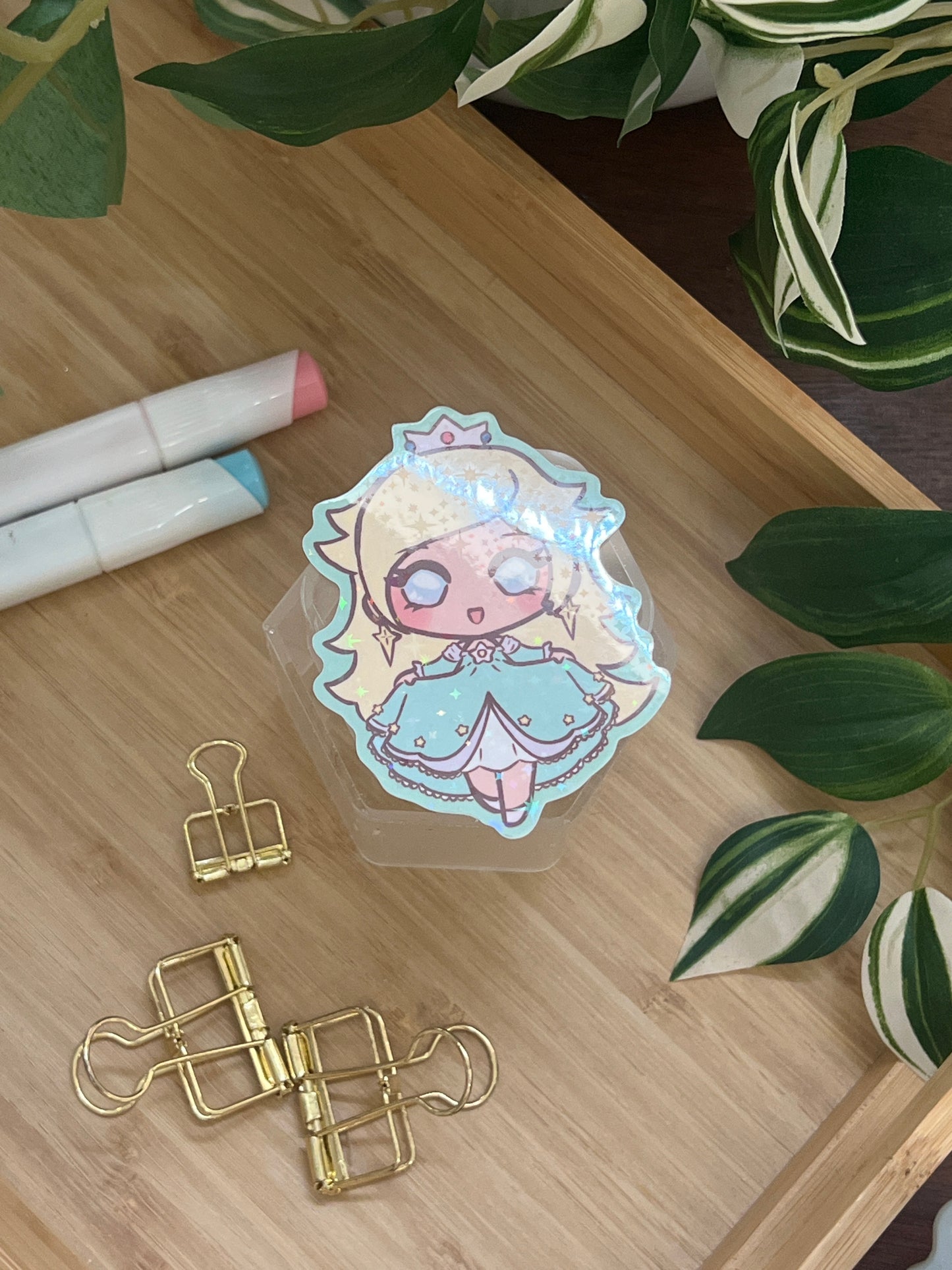 Princess Rosalina Holographic Glitter Sticker